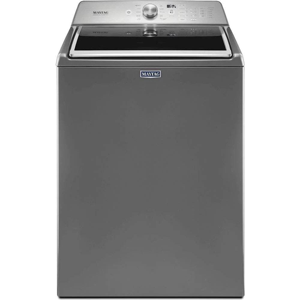 Maytag – 4.7 Cu. Ft. 11-Cycle High-Efficiency Top-Loading Washer – Metallic slate