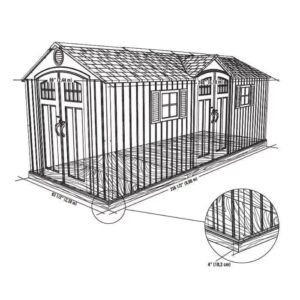 20 ft. W x 8 ft. D Plastic Storage Shed - Image 7
