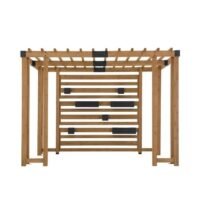 SummerCove 10.5 ft. x 10 ft. Cedar Wood Pergola with Adjustable Hanging Planters - Image 2