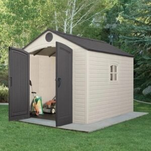 8 Ft. W x 10 Ft. D Plastic Traditional Storage Shed - Image 4